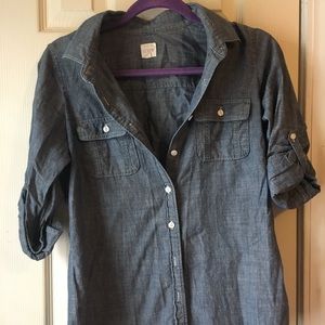 J Crew Perfect Chambray Shirt